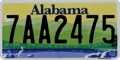 AL license plate 7AA2475