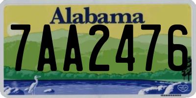 AL license plate 7AA2476