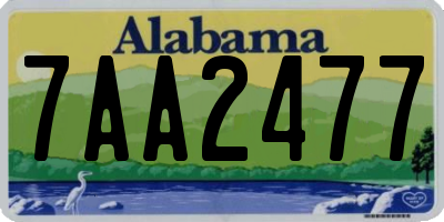 AL license plate 7AA2477