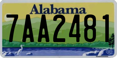 AL license plate 7AA2481