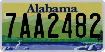 AL license plate 7AA2482