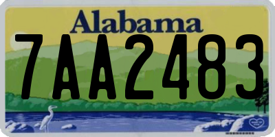 AL license plate 7AA2483