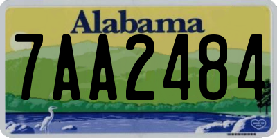 AL license plate 7AA2484