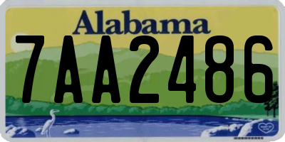 AL license plate 7AA2486
