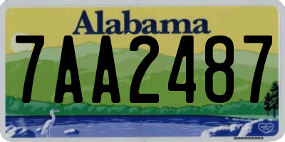 AL license plate 7AA2487