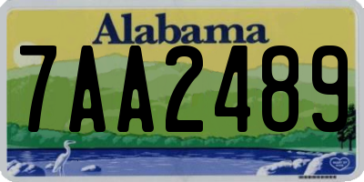 AL license plate 7AA2489