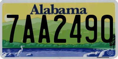 AL license plate 7AA2490
