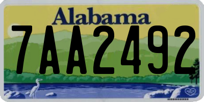 AL license plate 7AA2492