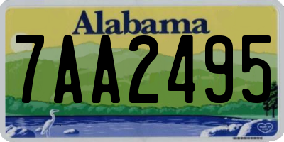 AL license plate 7AA2495