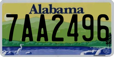 AL license plate 7AA2496