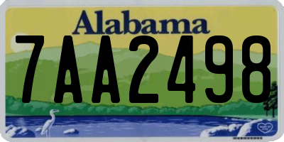 AL license plate 7AA2498