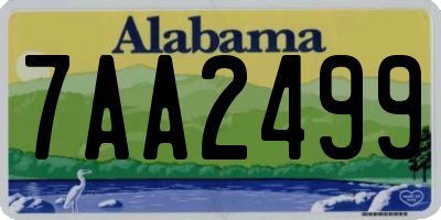 AL license plate 7AA2499