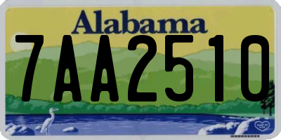 AL license plate 7AA2510
