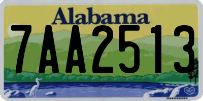 AL license plate 7AA2513