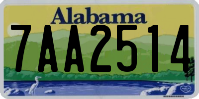 AL license plate 7AA2514
