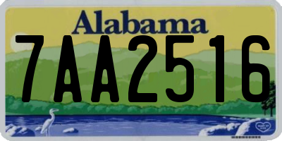 AL license plate 7AA2516