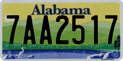 AL license plate 7AA2517