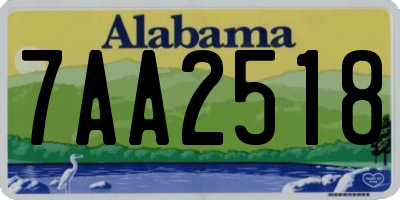 AL license plate 7AA2518