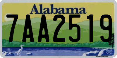 AL license plate 7AA2519