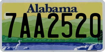 AL license plate 7AA2520