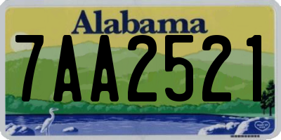 AL license plate 7AA2521