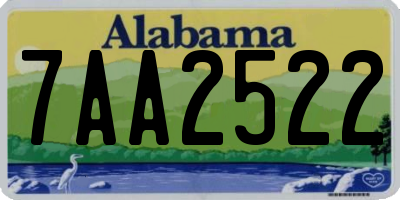 AL license plate 7AA2522