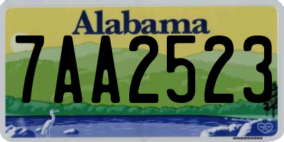 AL license plate 7AA2523