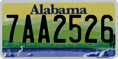AL license plate 7AA2526