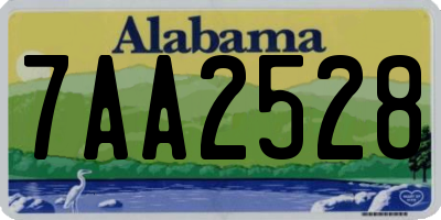 AL license plate 7AA2528