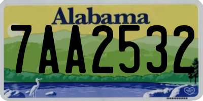 AL license plate 7AA2532