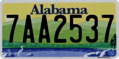 AL license plate 7AA2537