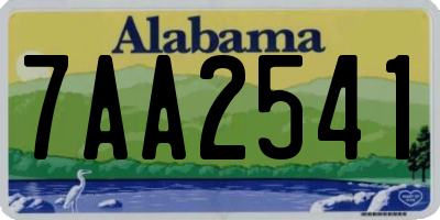 AL license plate 7AA2541