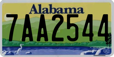 AL license plate 7AA2544