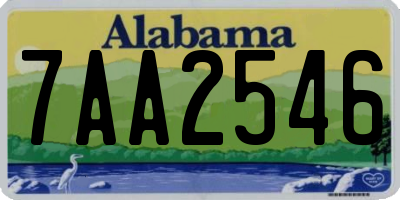 AL license plate 7AA2546