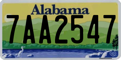 AL license plate 7AA2547