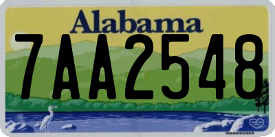 AL license plate 7AA2548