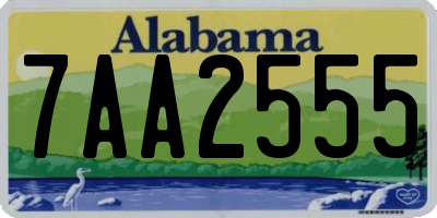 AL license plate 7AA2555