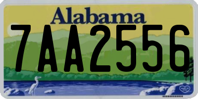 AL license plate 7AA2556