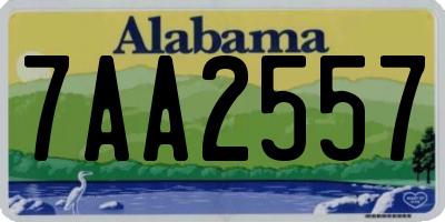 AL license plate 7AA2557