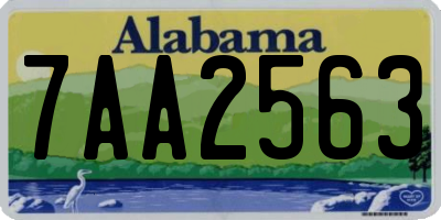 AL license plate 7AA2563