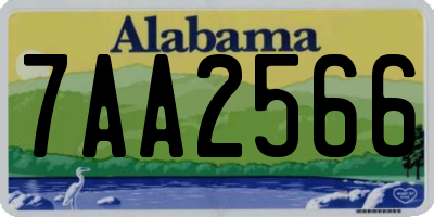 AL license plate 7AA2566