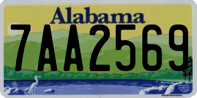 AL license plate 7AA2569