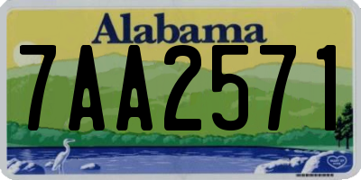 AL license plate 7AA2571