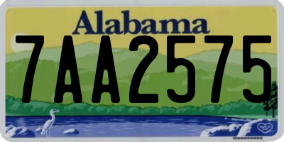 AL license plate 7AA2575