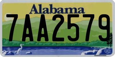 AL license plate 7AA2579