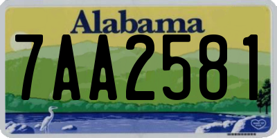 AL license plate 7AA2581