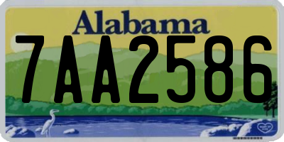 AL license plate 7AA2586
