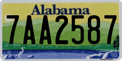 AL license plate 7AA2587