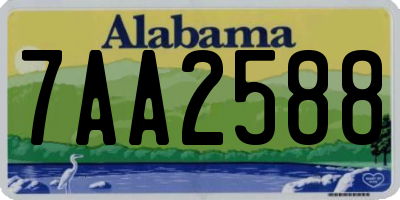 AL license plate 7AA2588