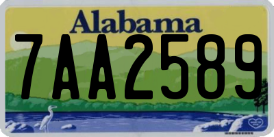 AL license plate 7AA2589